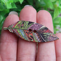 Wooden Feather Buttons, Wooden Button, Sewing Supplies, Bird