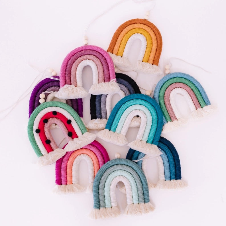 A Branch & Cord DIY Macrame Rainbow Kit