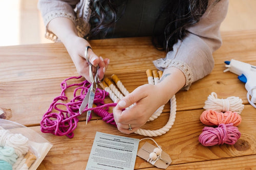 A Branch & Cord DIY Macrame Rainbow Kit
