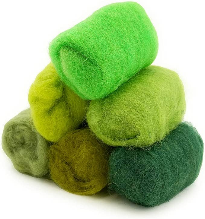 Corriedale Wool Fiber Sampler – Natural Roving for Spinning : Red Orange