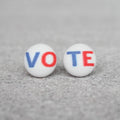 VOTE Fabric Button Earrings
