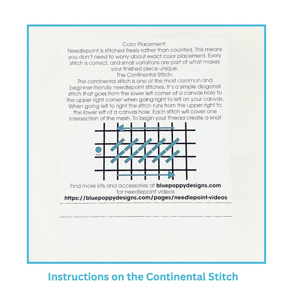 Blue Hydrangea Needlepoint Kit