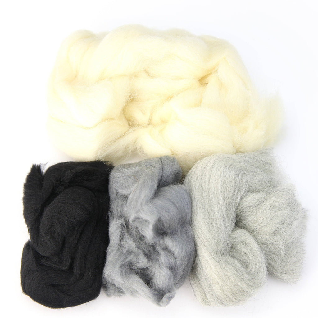 Four Season Color Wool Fiber for Needle Felting: SUMMER
