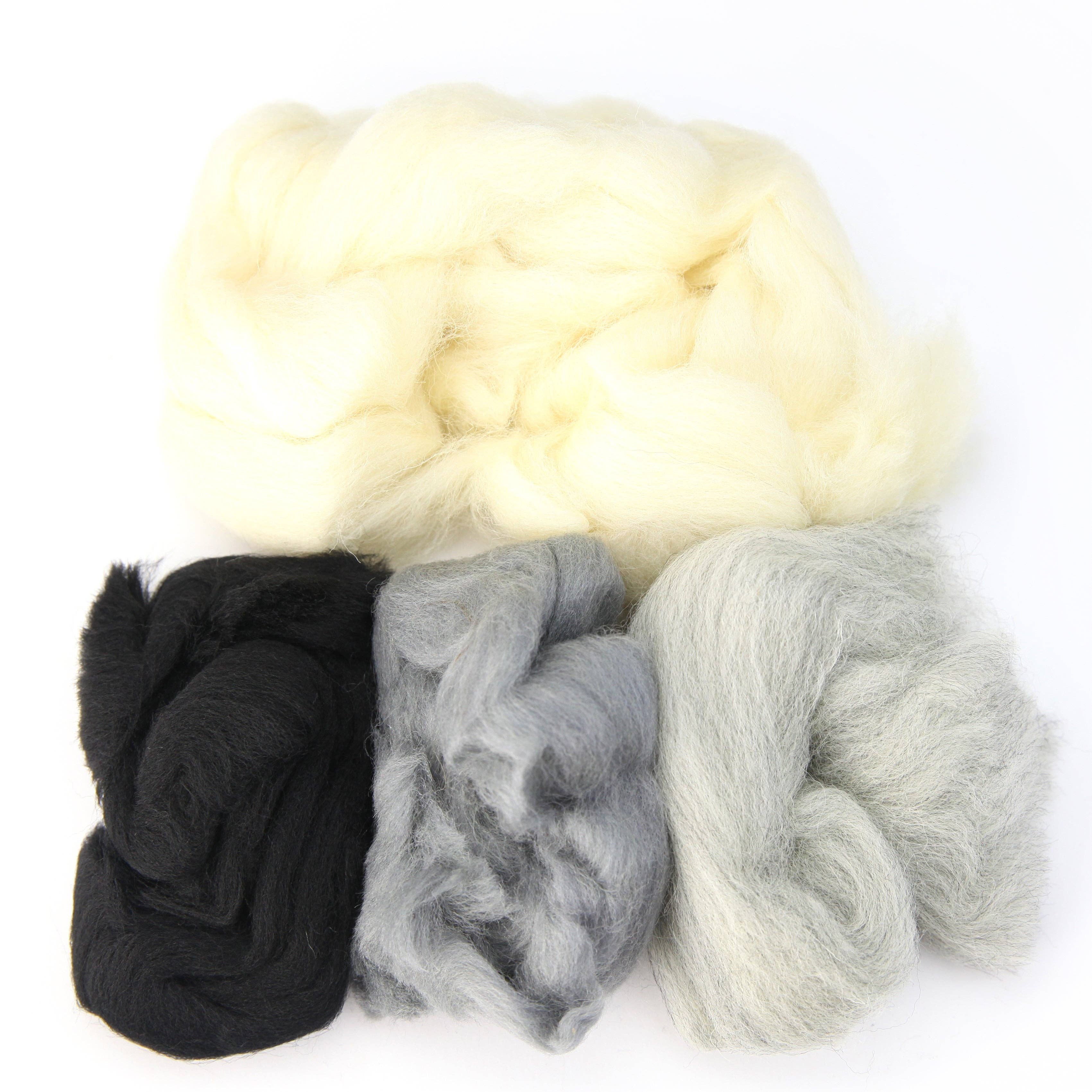 Four Season Color Wool Fiber for Needle Felting: SPRING