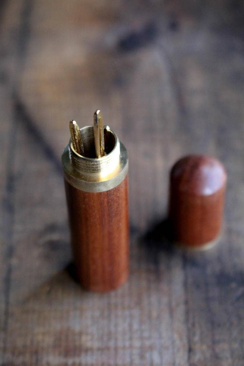 Wooden Needle Case with 3 needles