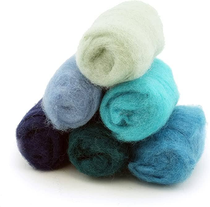 Corriedale Wool Fiber Sampler – Natural Roving for Spinning : Brown