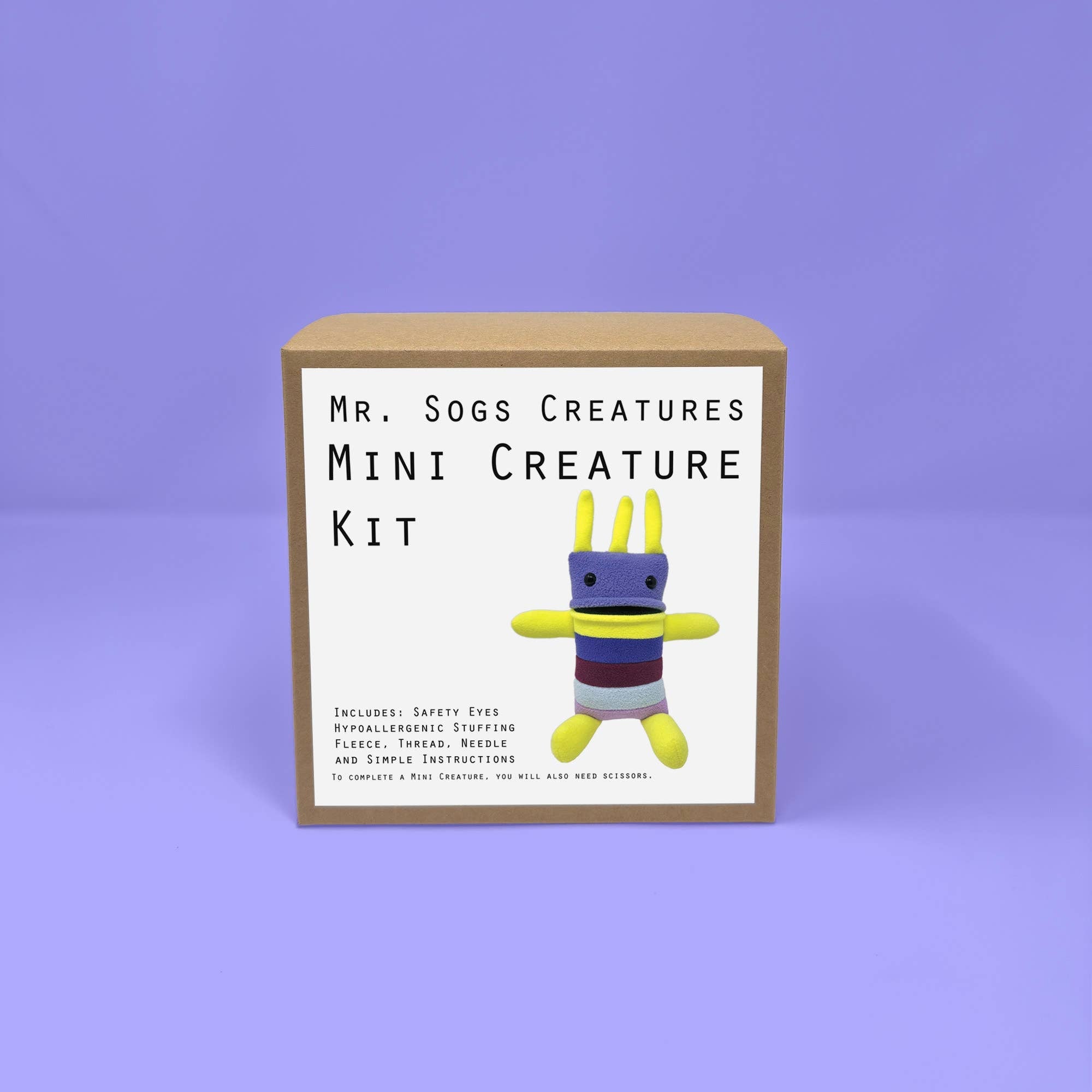 Mini Creature DIY Plush Sewing Kit - Purple