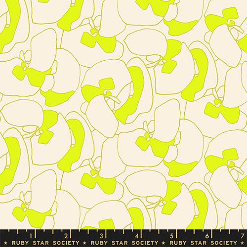 Ruby Star Memento Canvas Neon Yellow 1/4 Yard Fabric