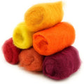 Corriedale Wool Fiber Sampler – Natural Roving for Spinning : Red Orange