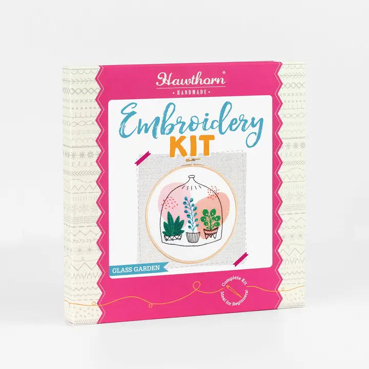 Glass Garden Embroidery Kit | Complete Craft Kit For Beginners