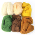 Four Season Color Wool Fiber for Needle Felting: FALL