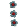Buttons Galore blue flowers