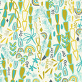 Boho Garden Cream Succulents 1/4 yard