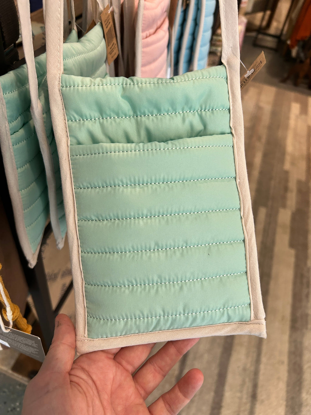 Puff Fabric Cross Body Bag, Toy Holder