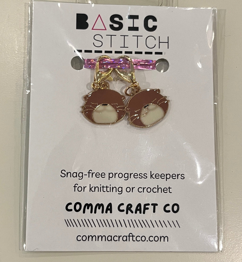 Basic Stitch Set Snag-Free Metal Stitch Markers Cat + Hearts