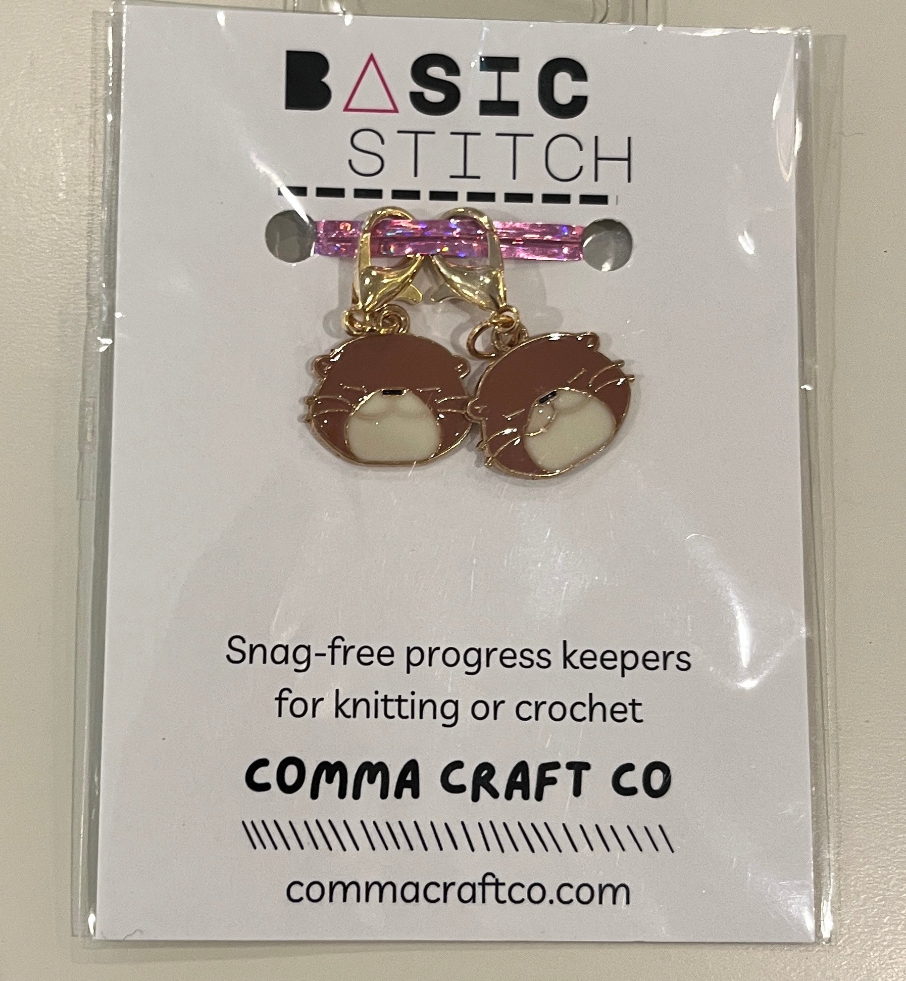 Basic Stitch Set Snag-Free Metal Stitch Markers Cat + Hearts