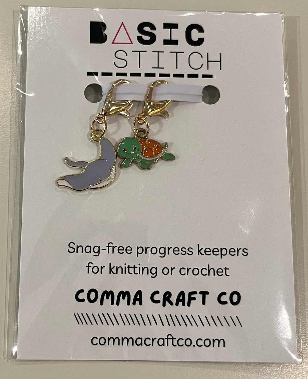 Basic Stitch Set Snag-Free Metal Stitch Markers Cat + Hearts
