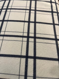 Blue and White Plaid Fabric