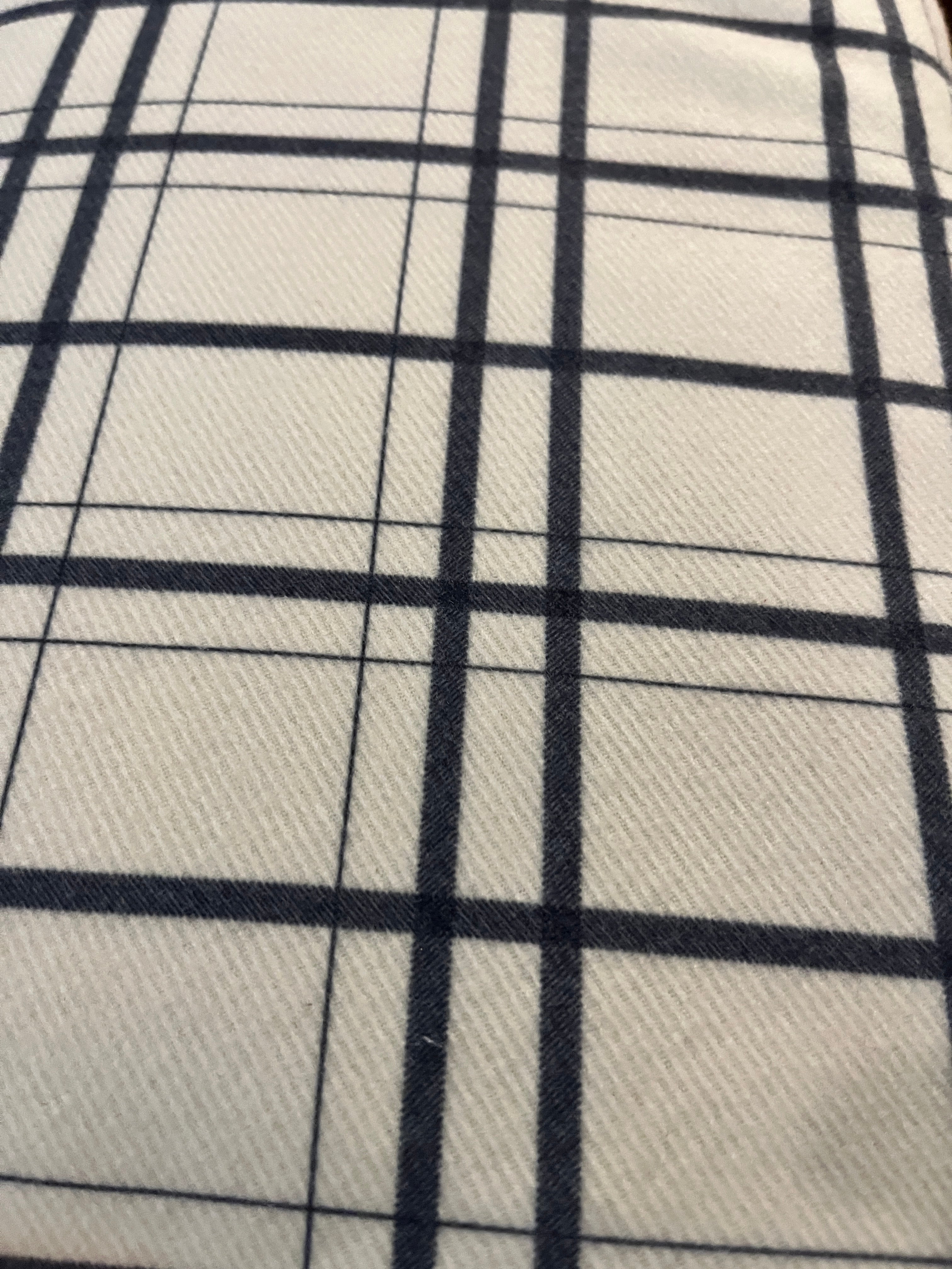 Blue and White Plaid Fabric