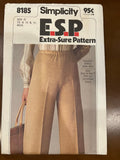 Simplicity Vintage Sewing Pattern 8185  Misses Extra Sure Pull on Pants