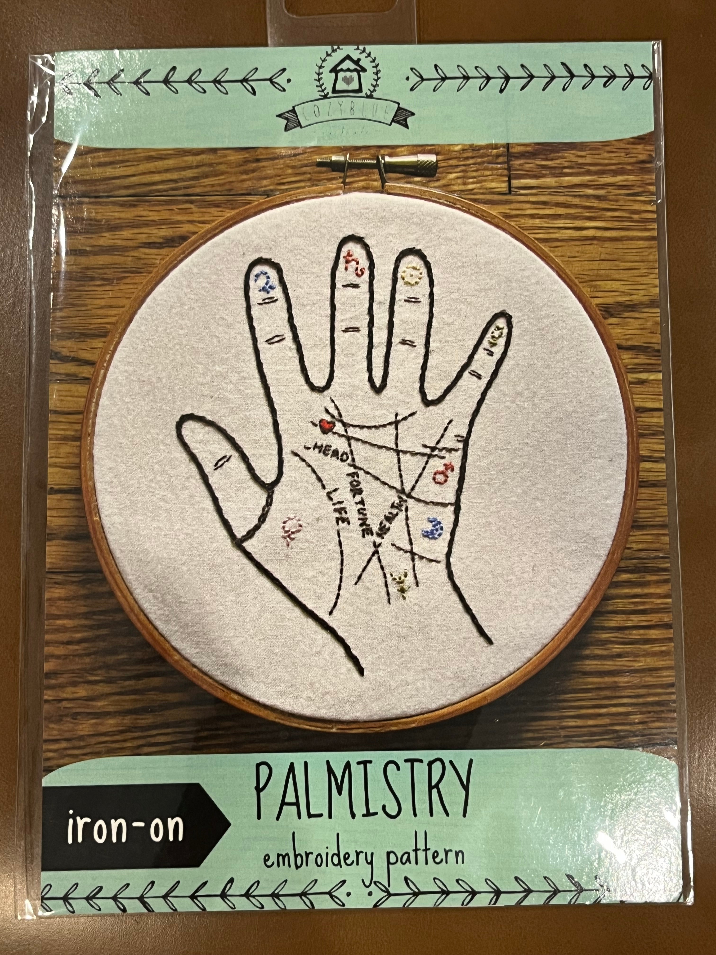 CozyBlue - Palmistry Embroidery Pattern Iron-On
