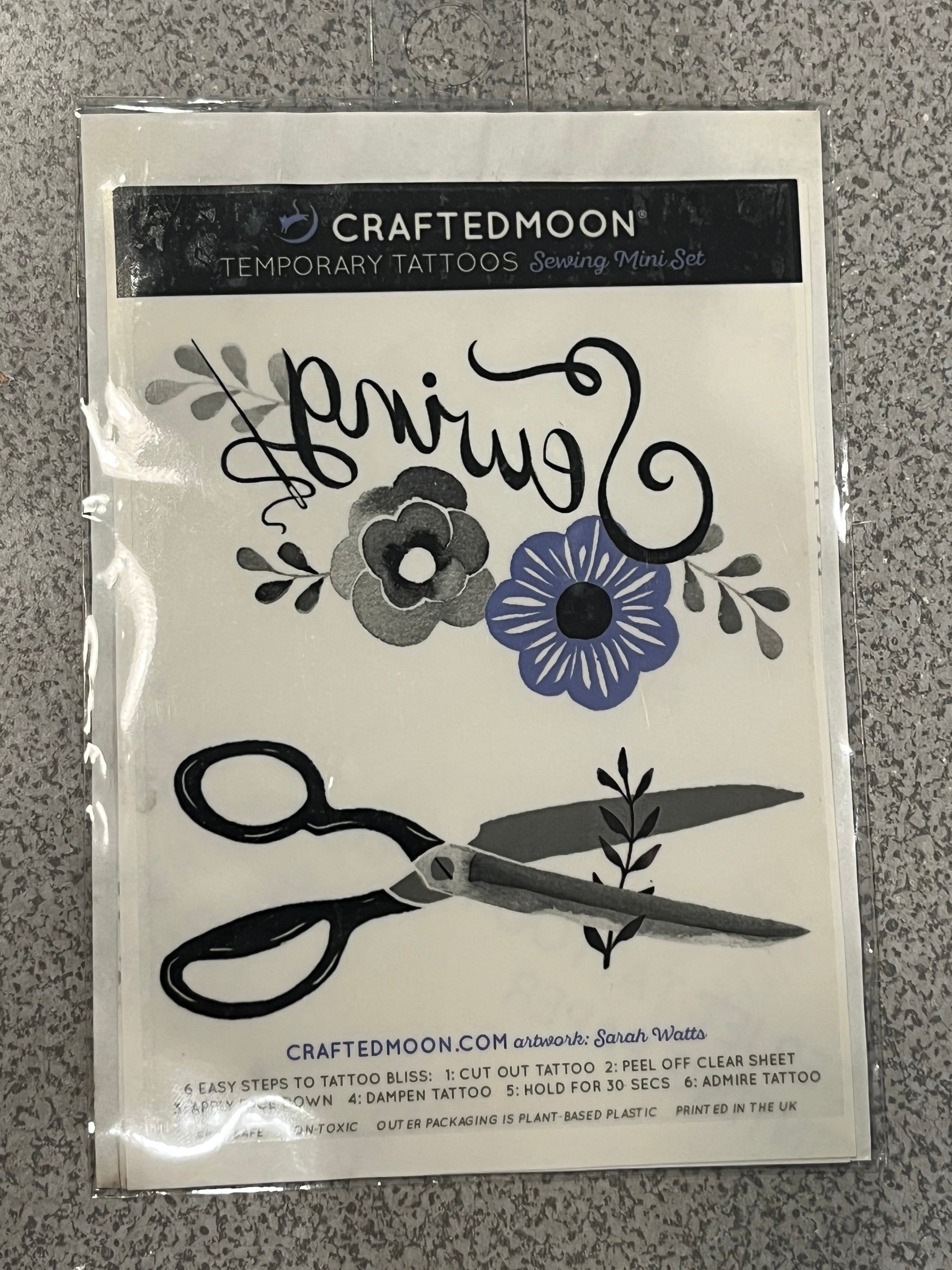CraftedMoon - Temporary Tatoos- Sewing Mini Set