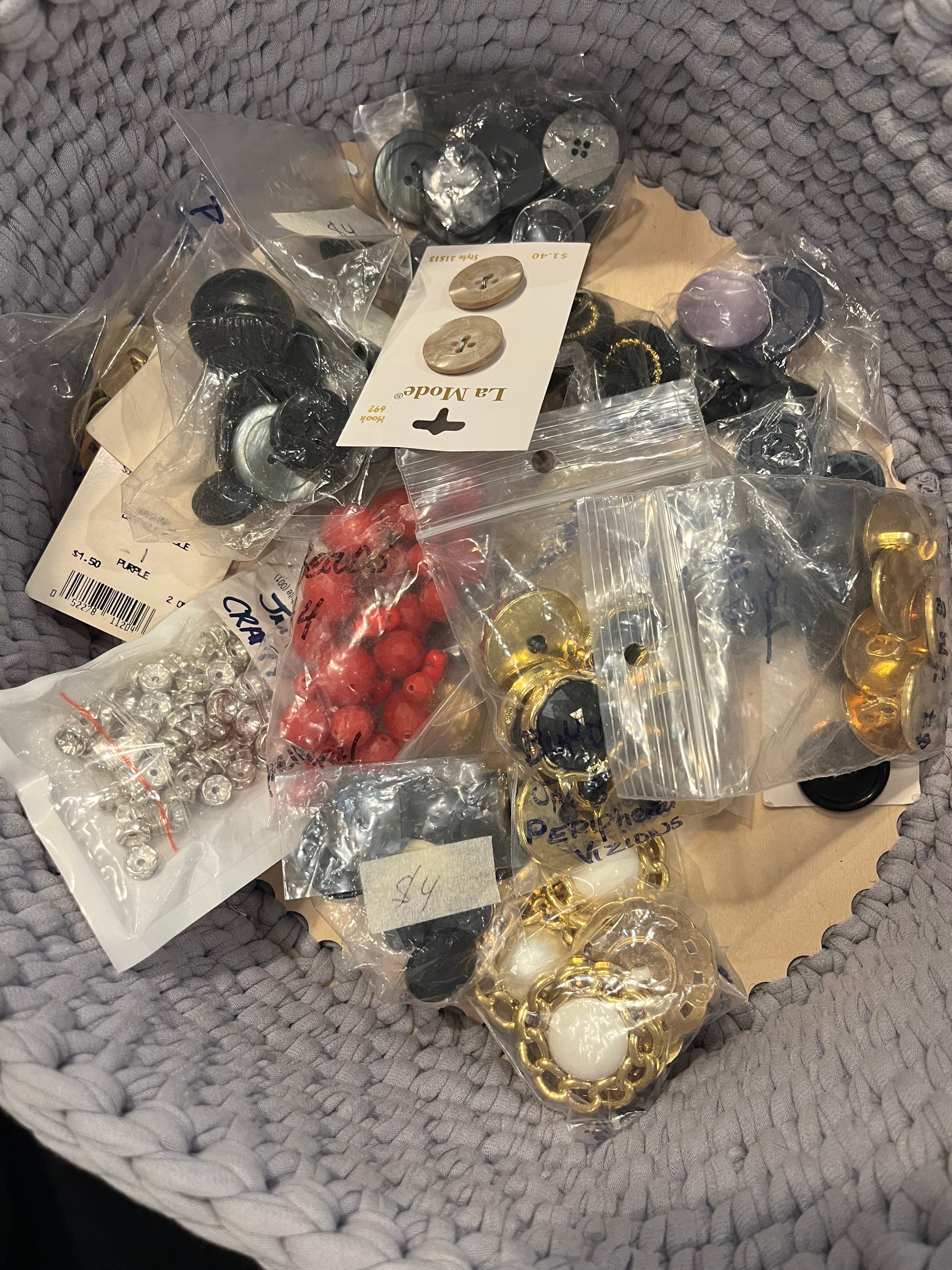Assorted Buttons and Beads