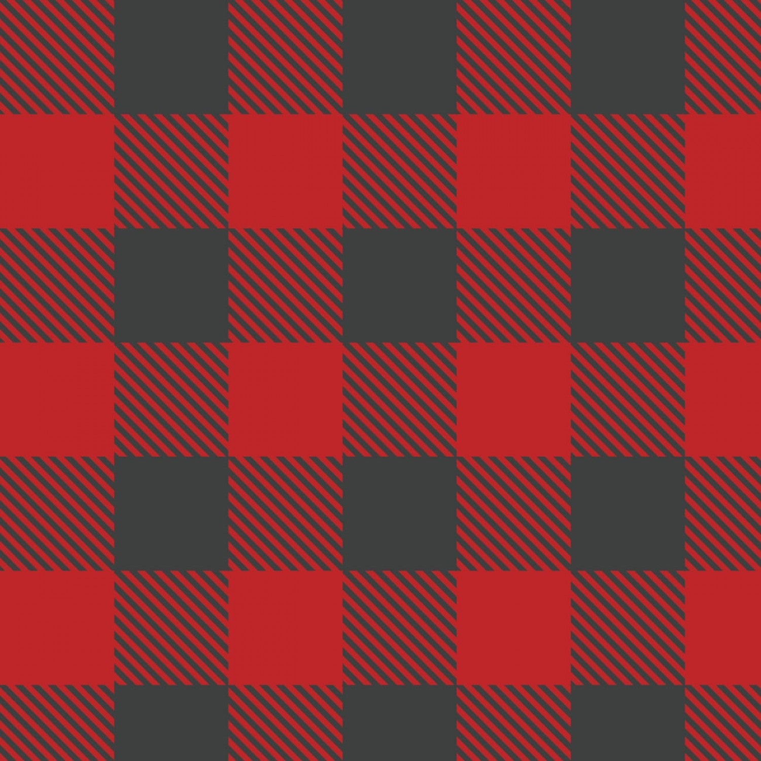 Camelot Fabrics - Minky Buffalo Plaid Red 1/4 yard