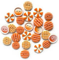 Buttons Galore orange slices fancy