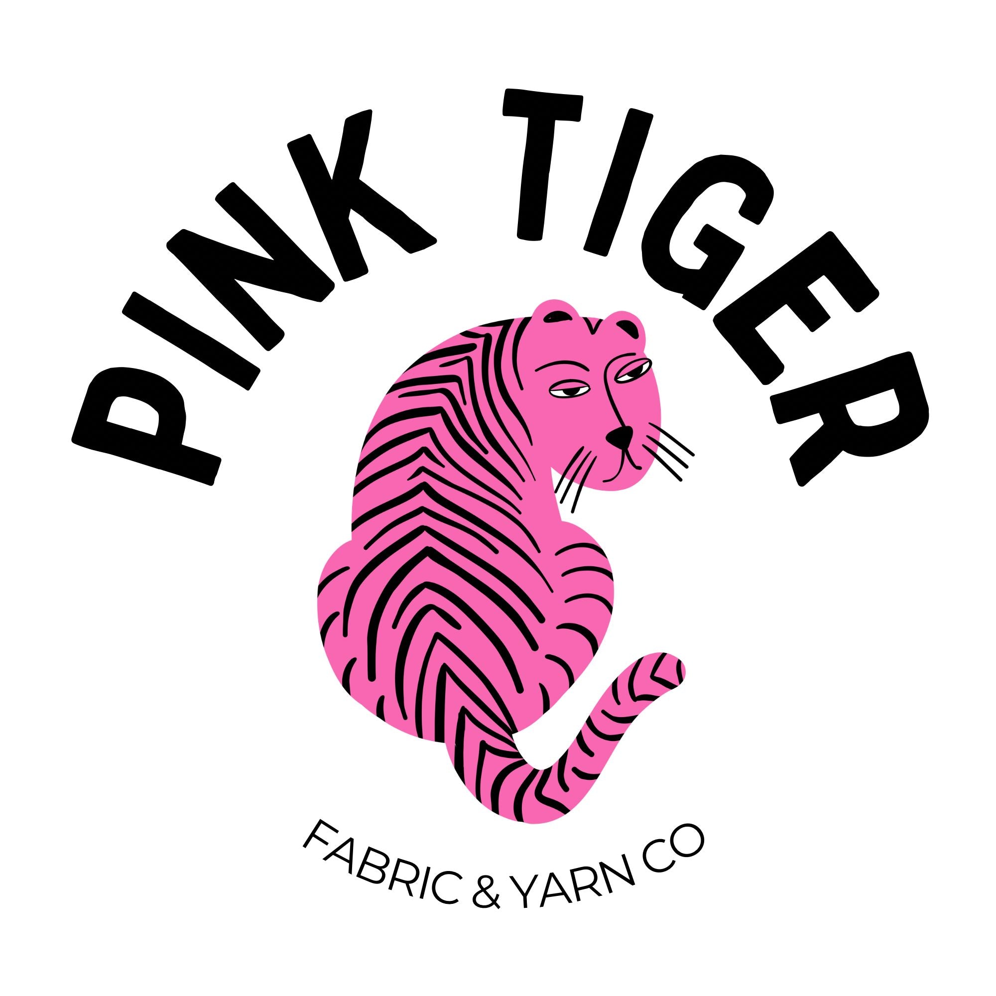 Pink Tiger Round Sticker