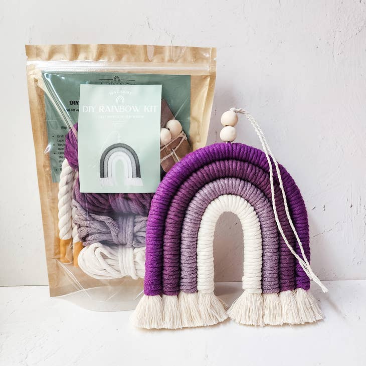 A Branch & Cord DIY Macrame Rainbow Kit