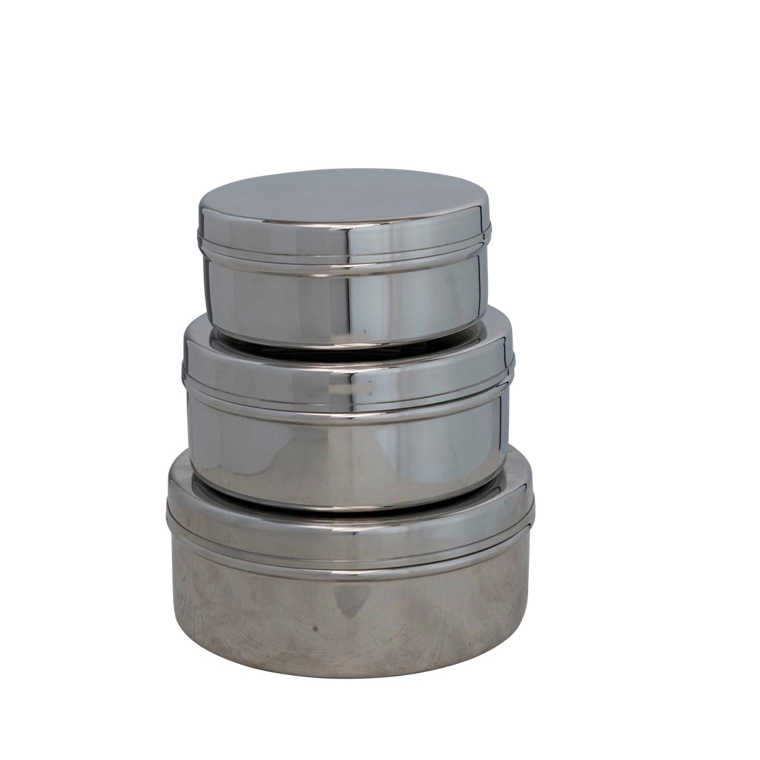 Stainless Steel Containers, Set of 3