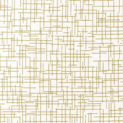 Robert Kaufman Quilter's Linen Metallic White Fabric