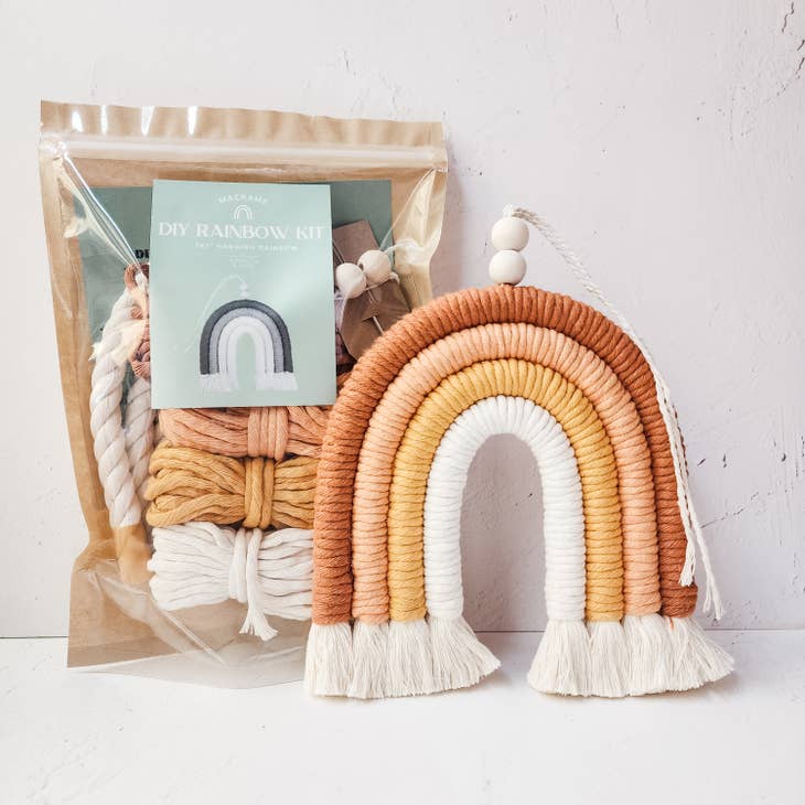 A Branch & Cord DIY Macrame Rainbow Kit