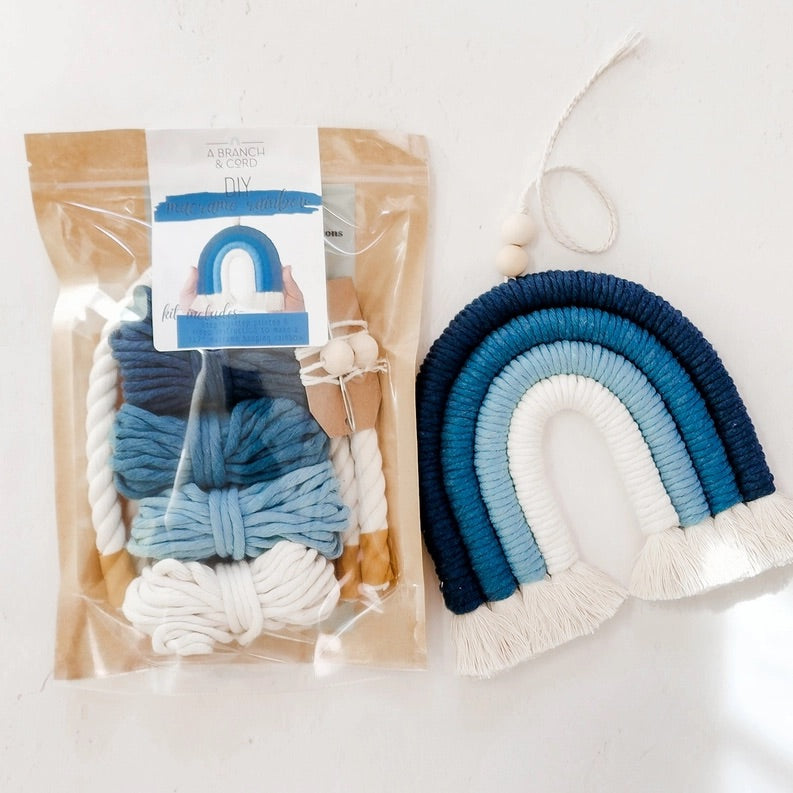 A Branch & Cord DIY Macrame Rainbow Kit