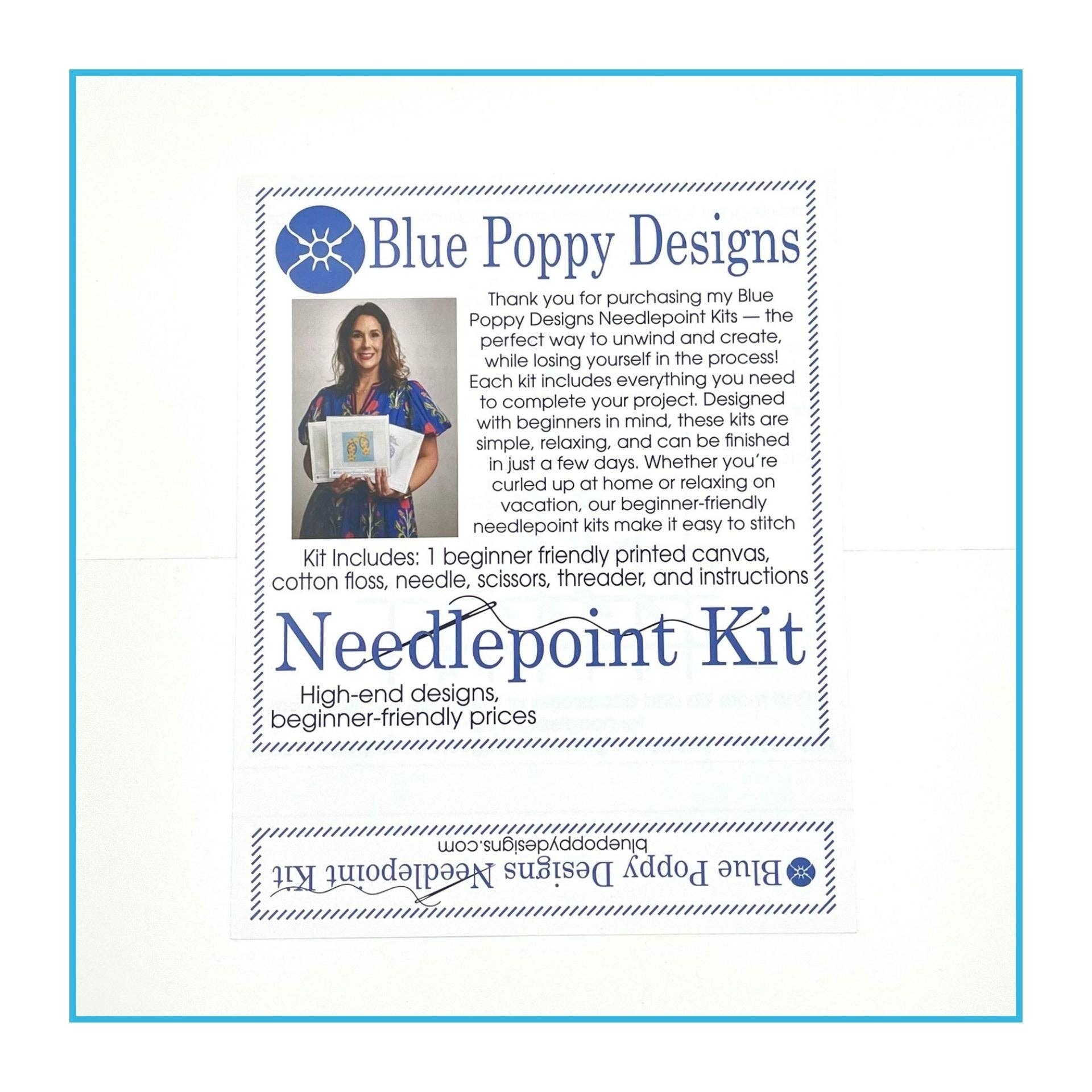 Blue Hydrangea Needlepoint Kit