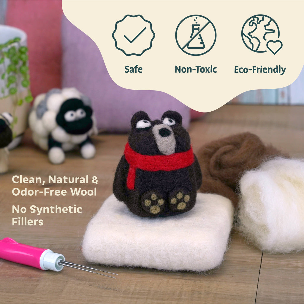 Four Season Color Wool Fiber for Needle Felting: WINTER