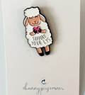 Support your Local LYS Enamel Pin (Sheep with Pink Heart)