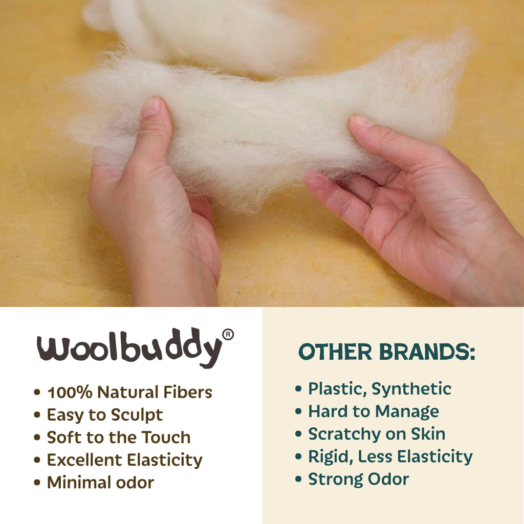 Four Season Color Wool Fiber for Needle Felting: WINTER