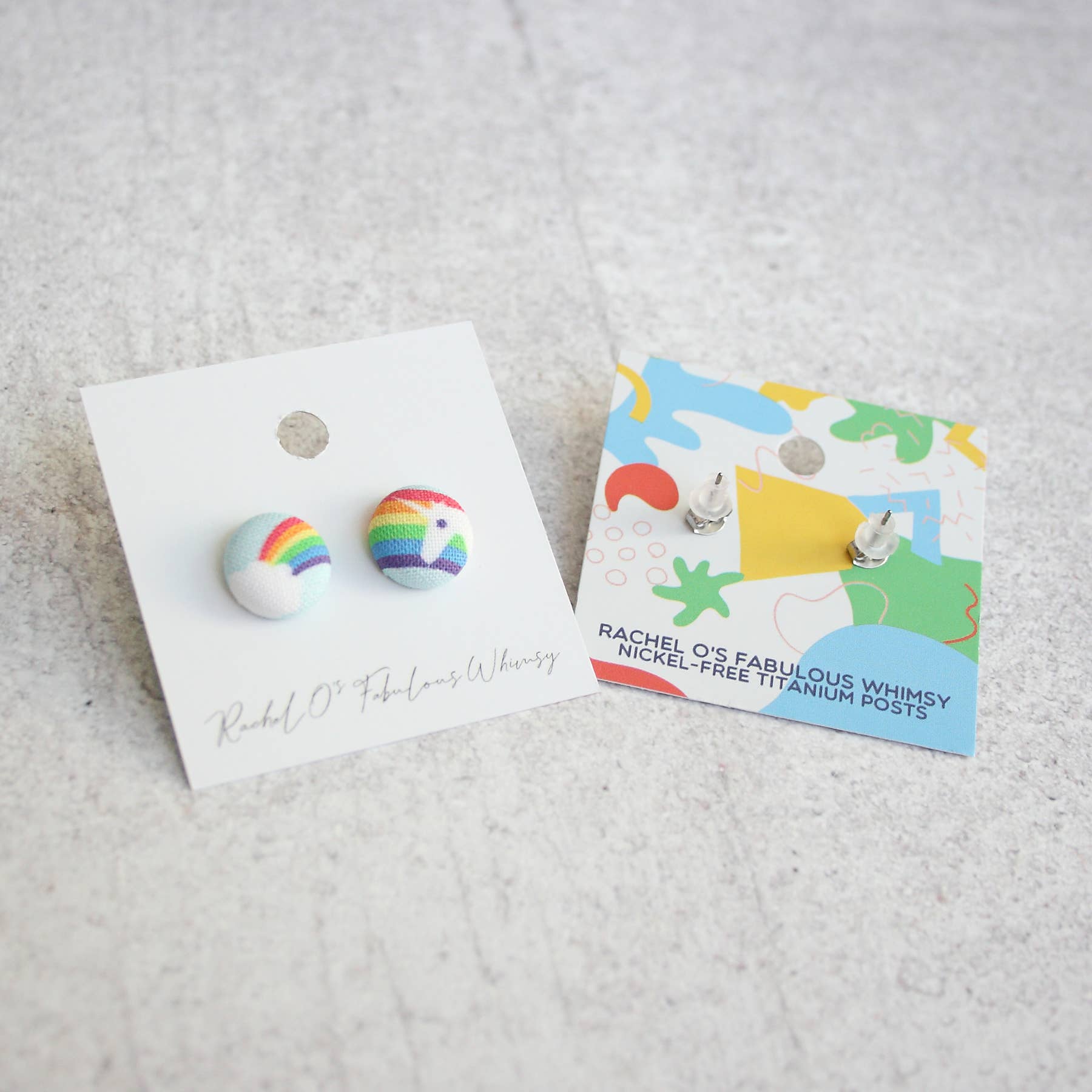 VOTE Fabric Button Earrings