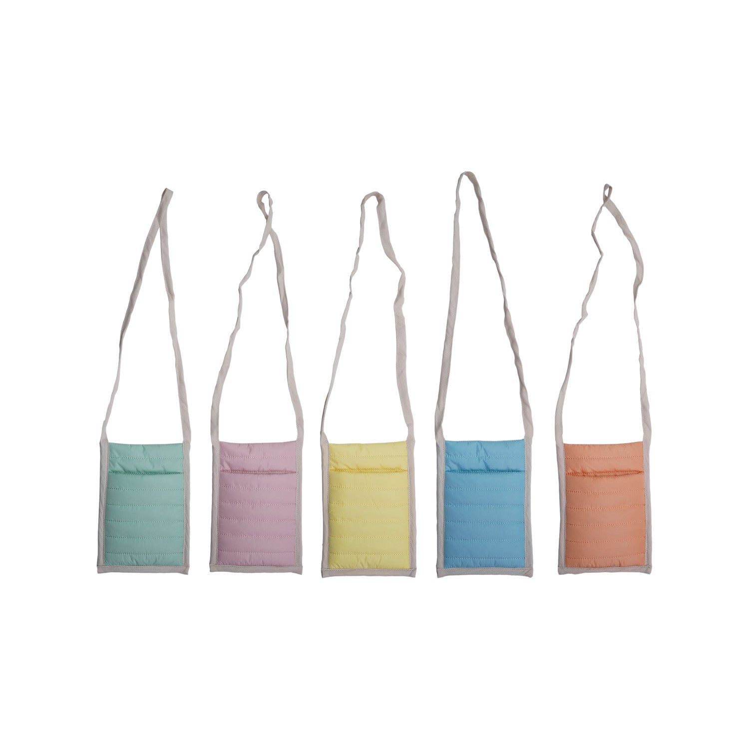 Puff Fabric Cross Body Plush Toy Holder, 5 Colors ©