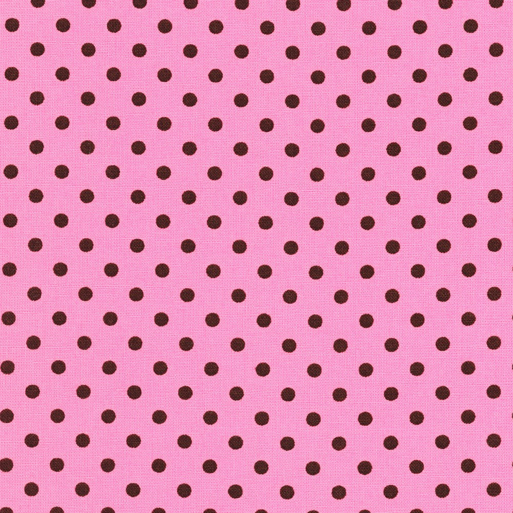 Robert Kaufman Dots a Lot Pink/Brown 1/4 yard