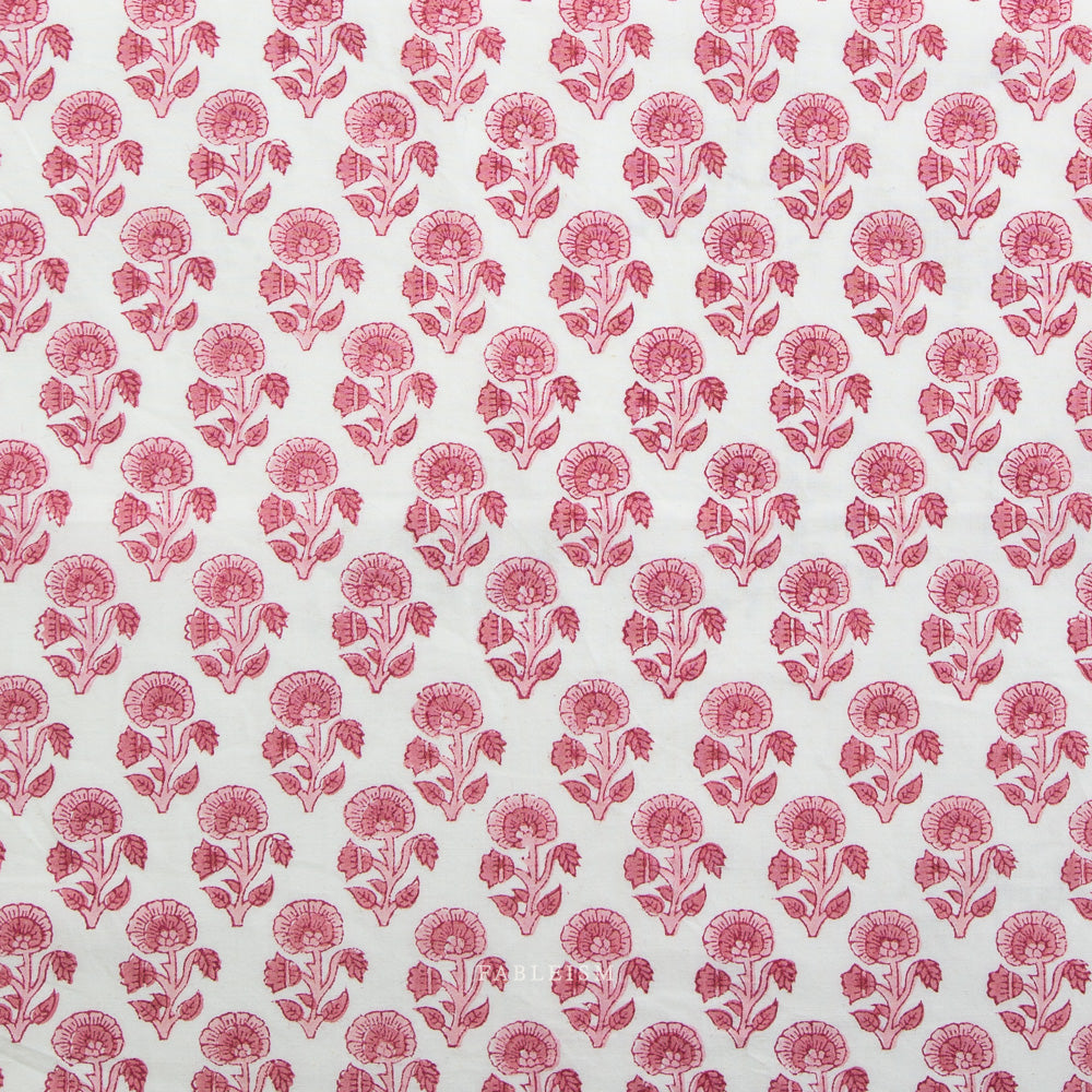 Fableism Flowerling Pink Cottage Indian Block Prints