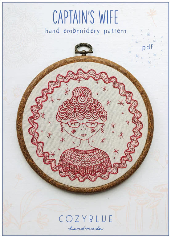 CozyBlue - Captain's Wife Embroidery Pattern Iron-On