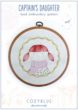 CozyBlue - Captain's Daughter Embroidery Pattern Iron-On