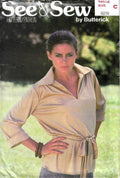 Butterick See & Sew 6219 Vintage Blouse Top Sewing Pattern